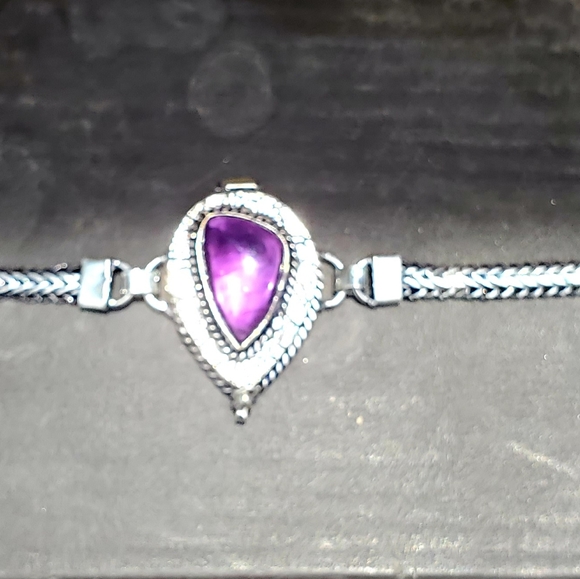 New Awesome Amethyst 925 Silver Poison Bracelet. - Picture 14 of 16